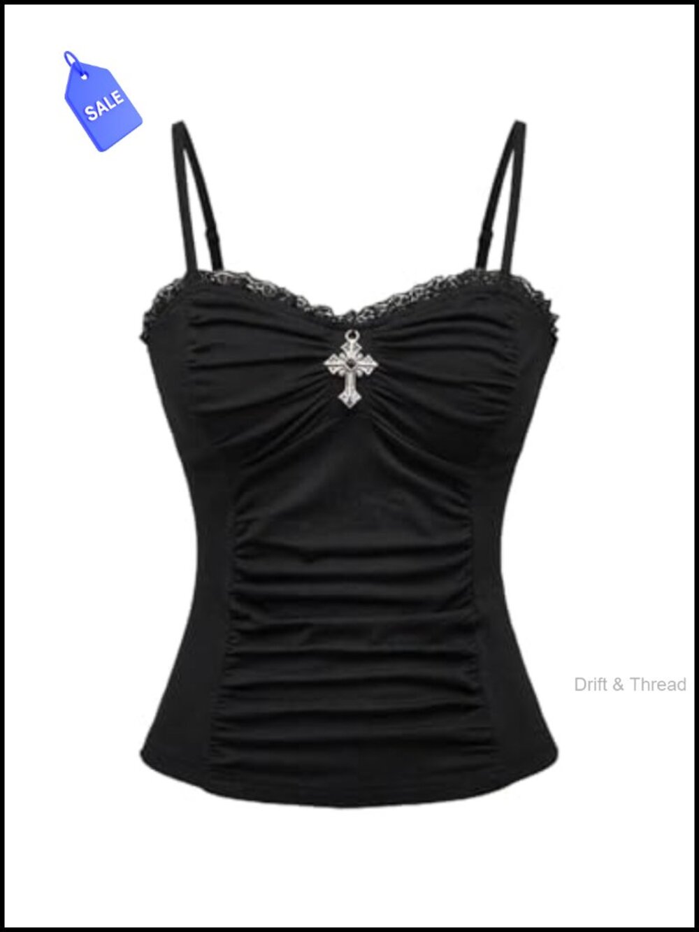 Gothic Lace Cami Top Y2k Going Out Rave Outfits